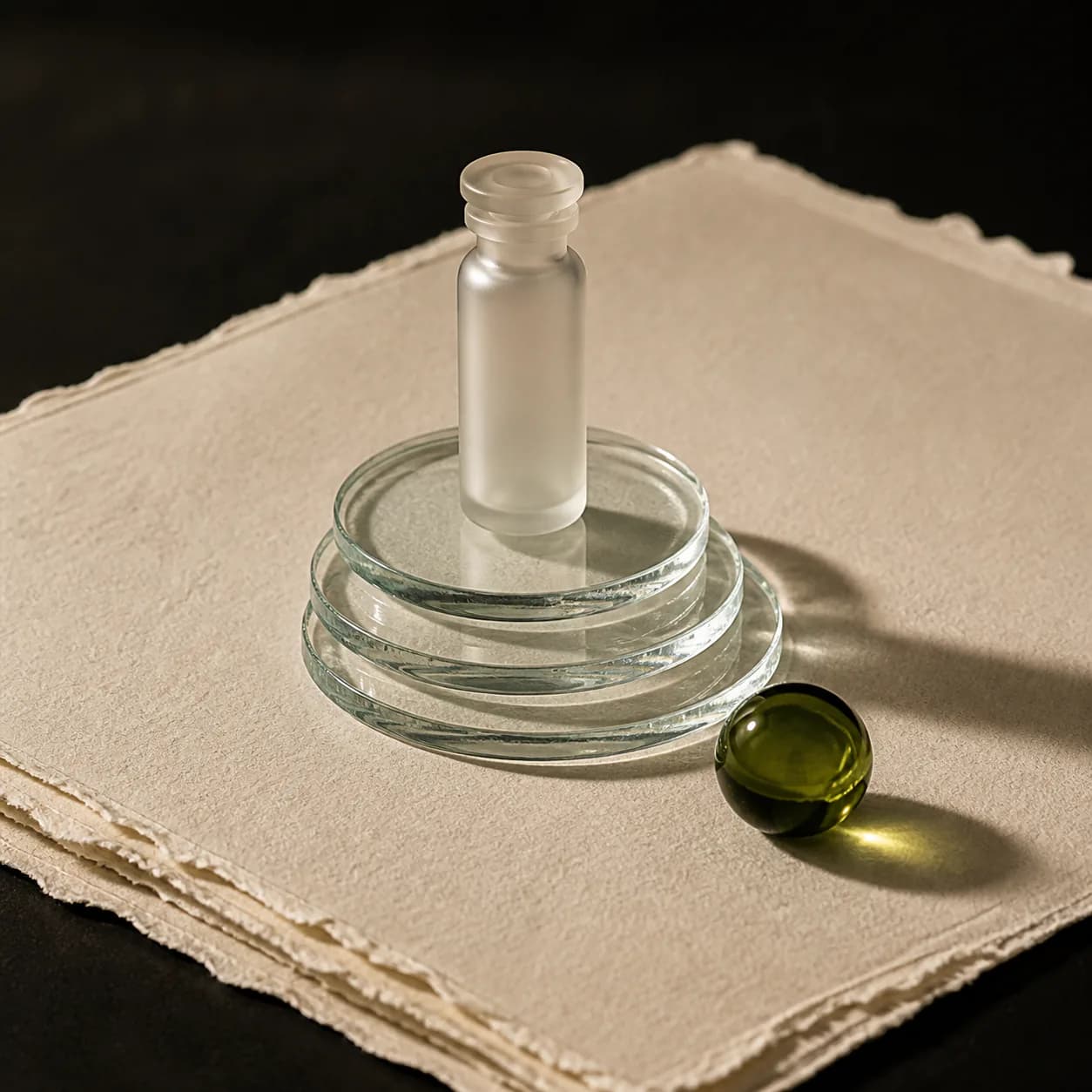 Original illustrative research-catalog still life for Epithalon