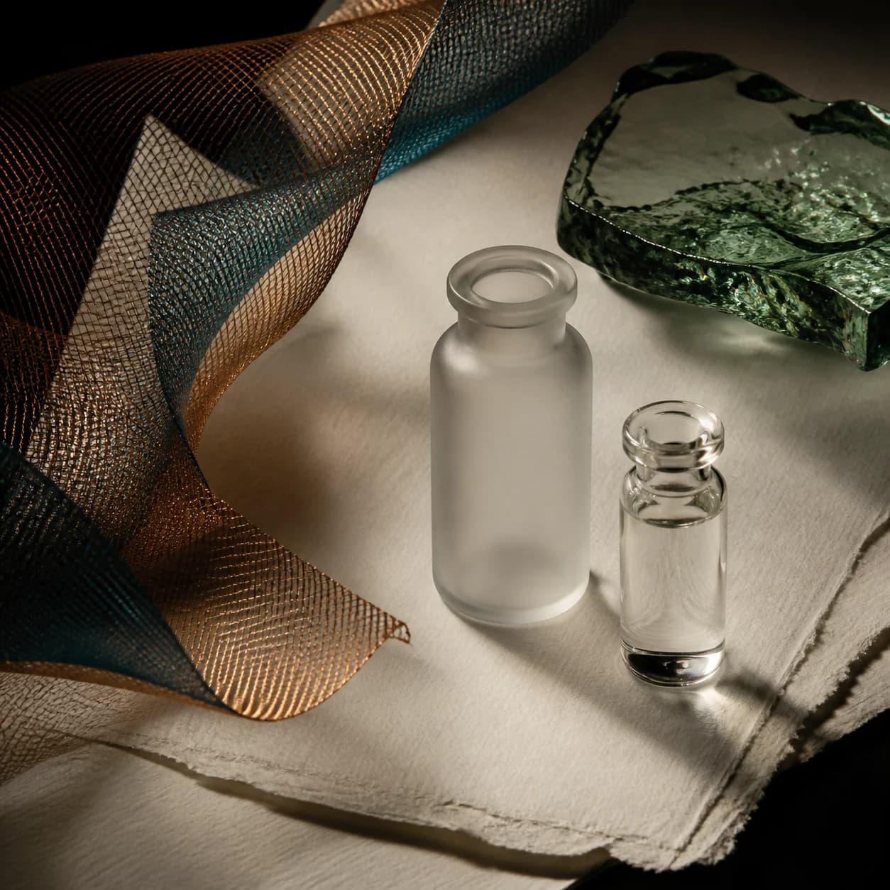 Original illustrative research-catalog still life for GHK-CU