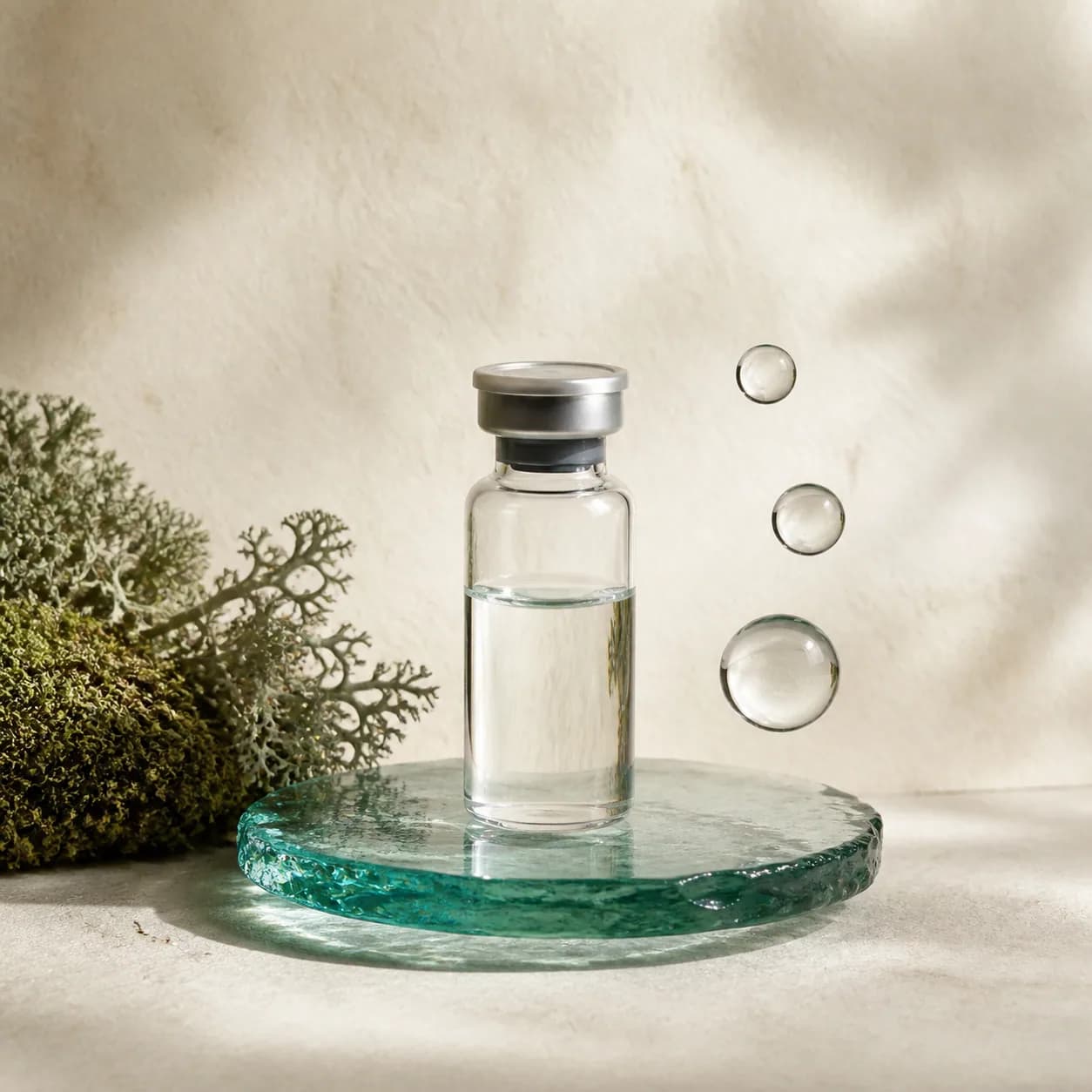 Original illustrative research-catalog still life for Glutathione