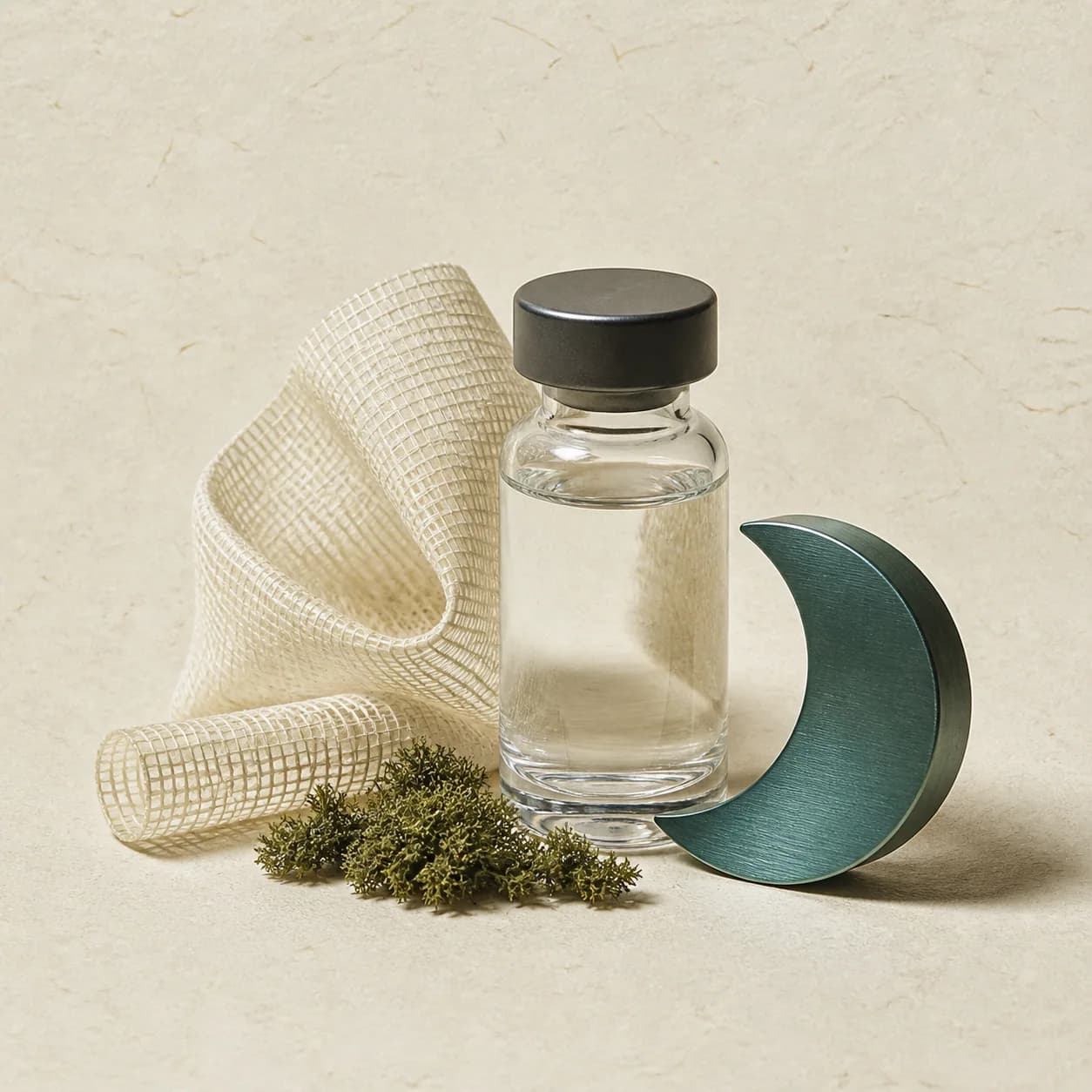 Original illustrative research-catalog still life for TB500 (Thymosin B4 acetate)